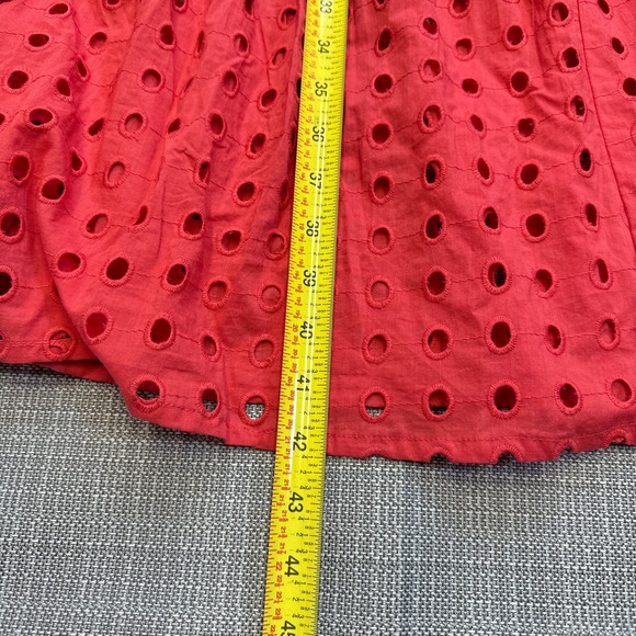 New True Destinations Midi Dress Cover Up Women Medium Eyelet Tiered Coastal - Picture 8 of 9